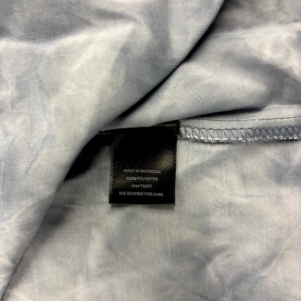 Simply Vera Vera Wang Womens Medium Blue Tie Dye Blouse Short Sleeve Top M - Picture 3 of 7